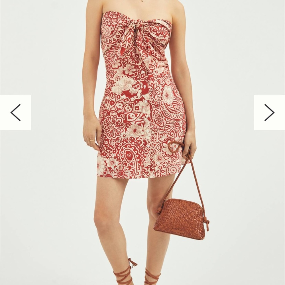 Anthropologie strapless mini dress